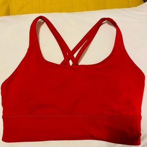 Lululemon energy longline bra in dark red